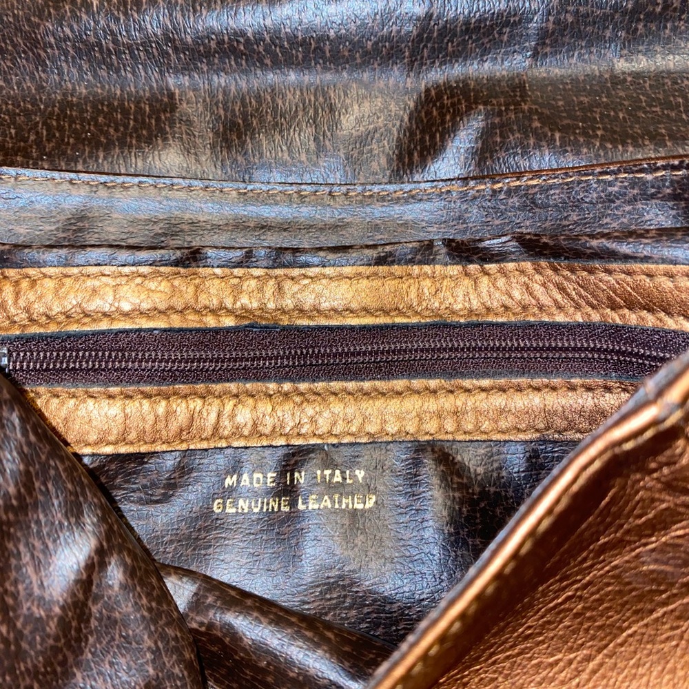 Vintage Italian Copper Leather Purse - Picture 6 of 13